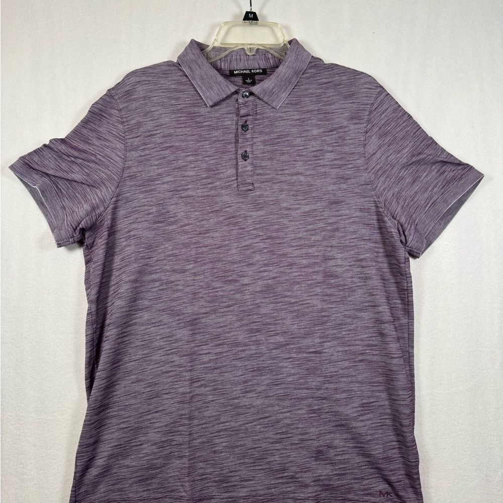 Michael Kors Heathered Lavender Short-Sleeve Polo